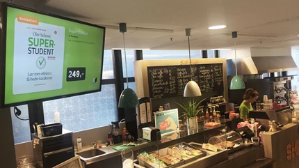 Digital signage  fungerer som bedriftens TV-Kanal